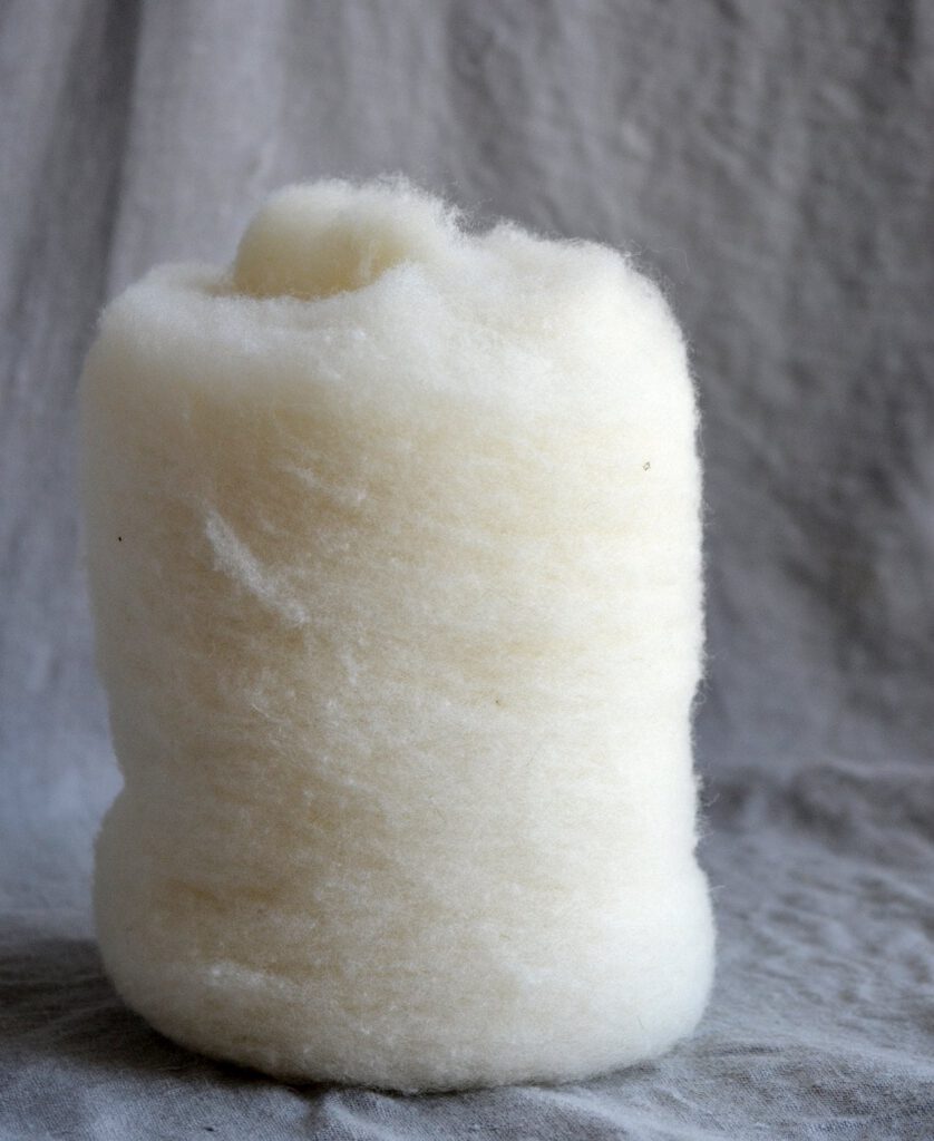 100% Wool Batt for Stuffing and Felting