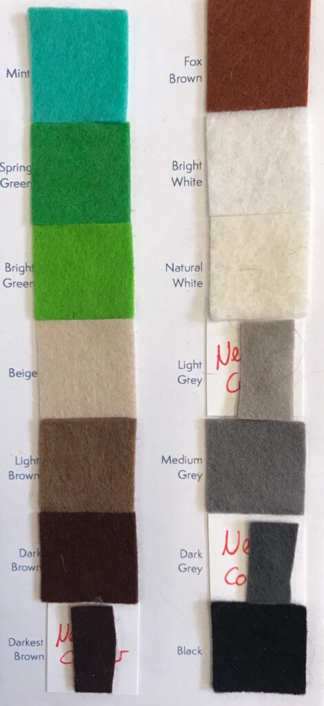 Large Sheets - Pure Wool Felt - 40 x 40cm (15.75" x 15.75") 100% Wool