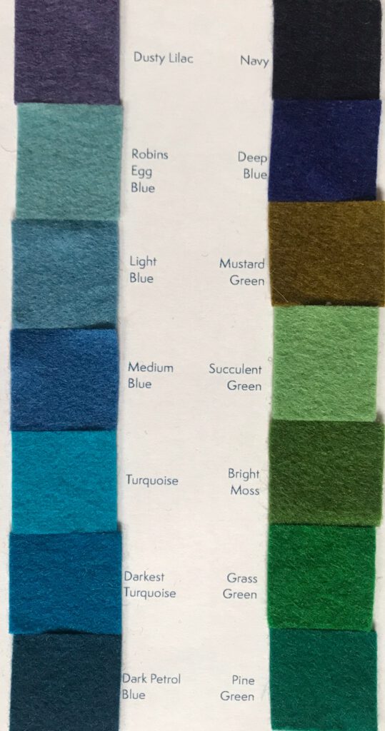 Large Sheets - Pure Wool Felt - 40 x 40cm (15.75" x 15.75") 100% Wool