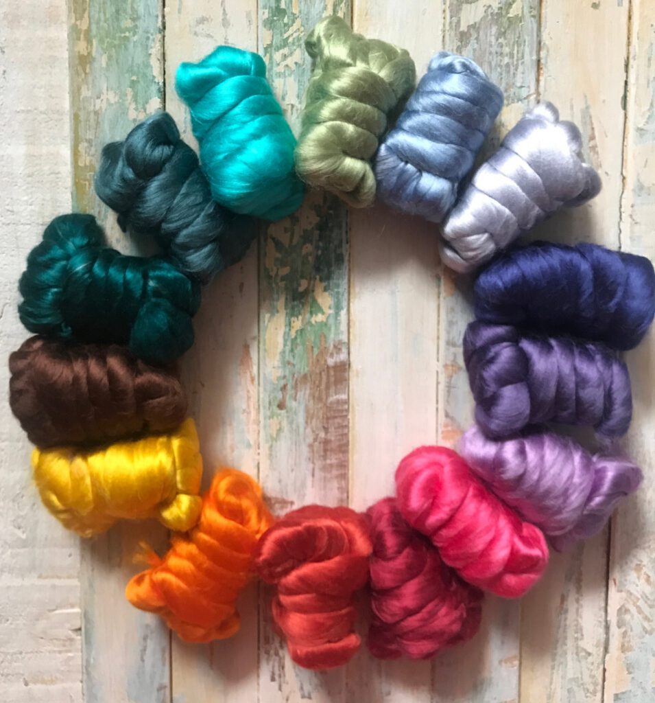 Bamboo Roving – Assorted Colours Pack – 375 grams – 13.23 oz