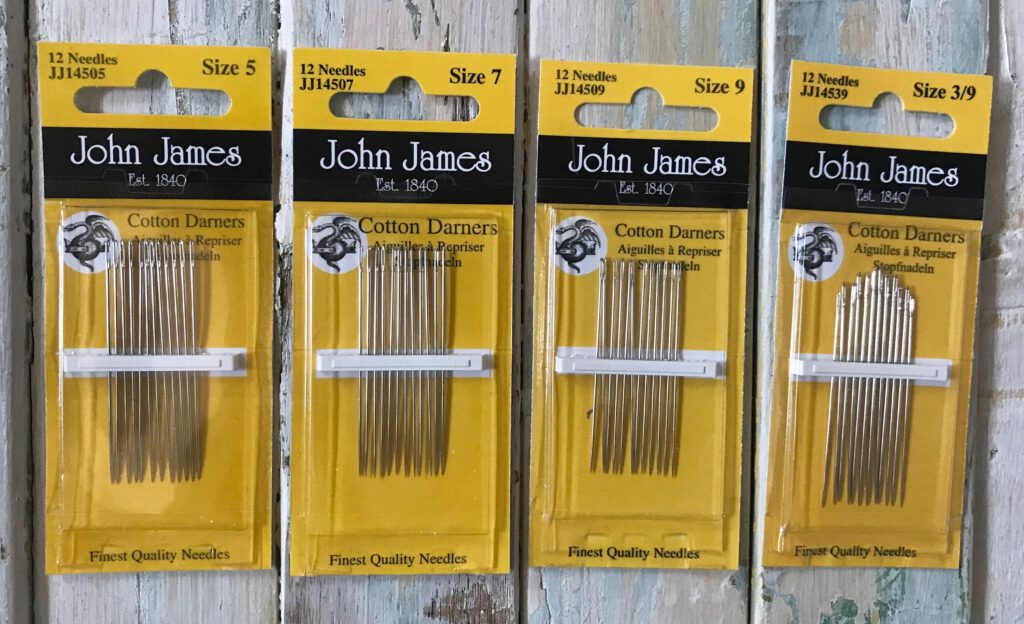 Cotton Darners – Sizes 5/7/9, 3/9mix – sharp tip