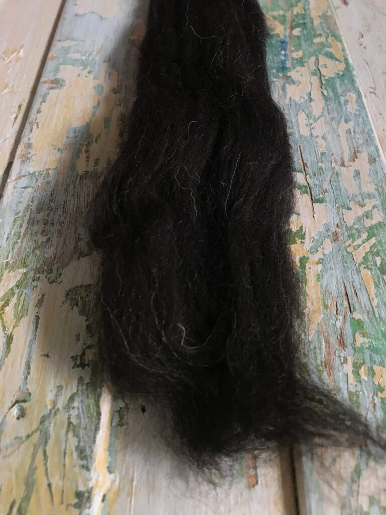Darkest Brown Wool Mix – 26 Micron – Wet Felting, Needle Felting, Roving 100 grams (3.5oz)