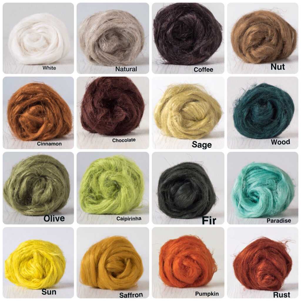 Flax Linen Roving – 50 grams (1.75oz) – 31 colours available