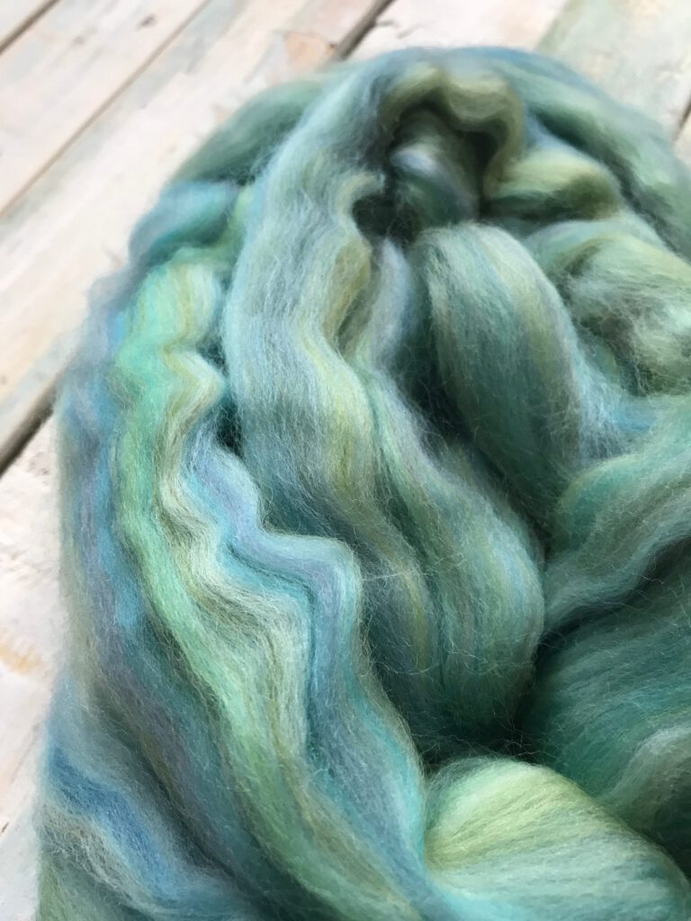 Luna Moth Colour Roving - 18-19 Micron Roving - 50 grams (1.75oz)