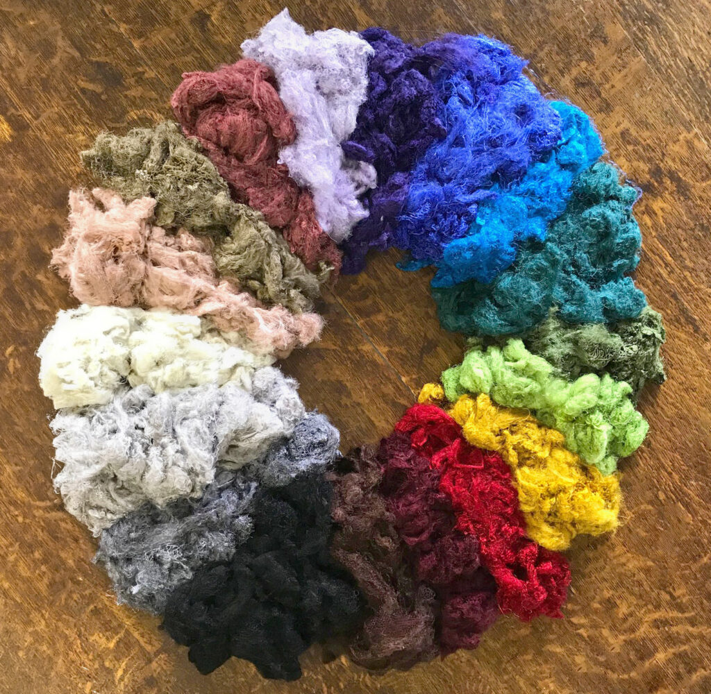 Sari Silk Waste - 50 grams (1.75oz)