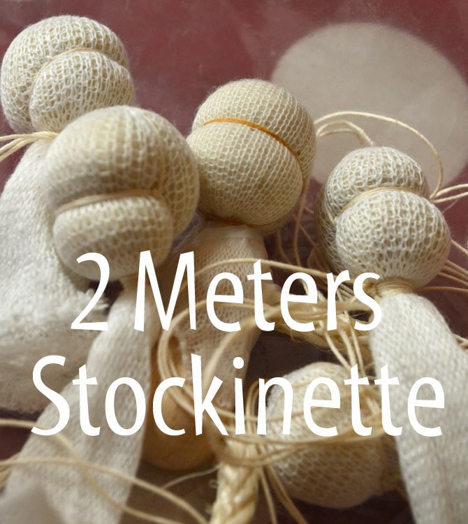 Stockinette - Gauze, Waldorf doll making Inner-head tubing